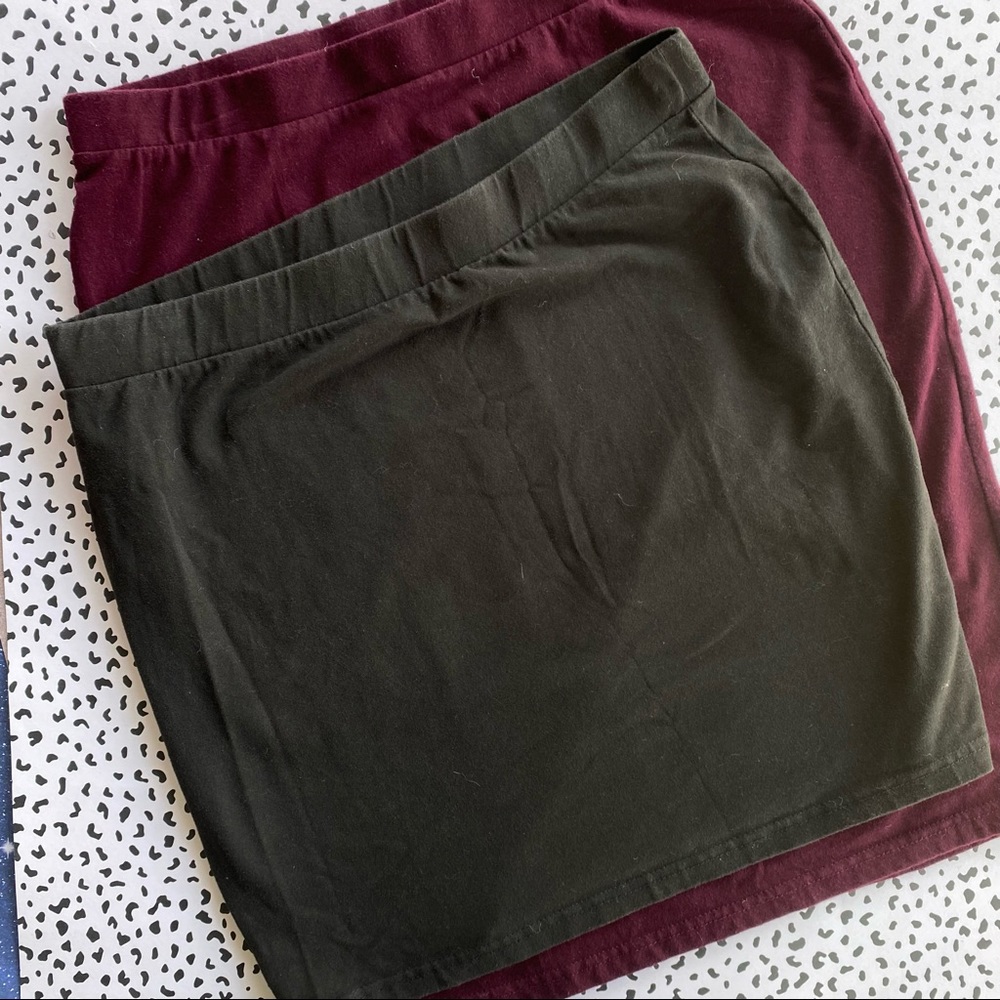Pencil skirt - over skirt - mini mini skirt lot black burgundy